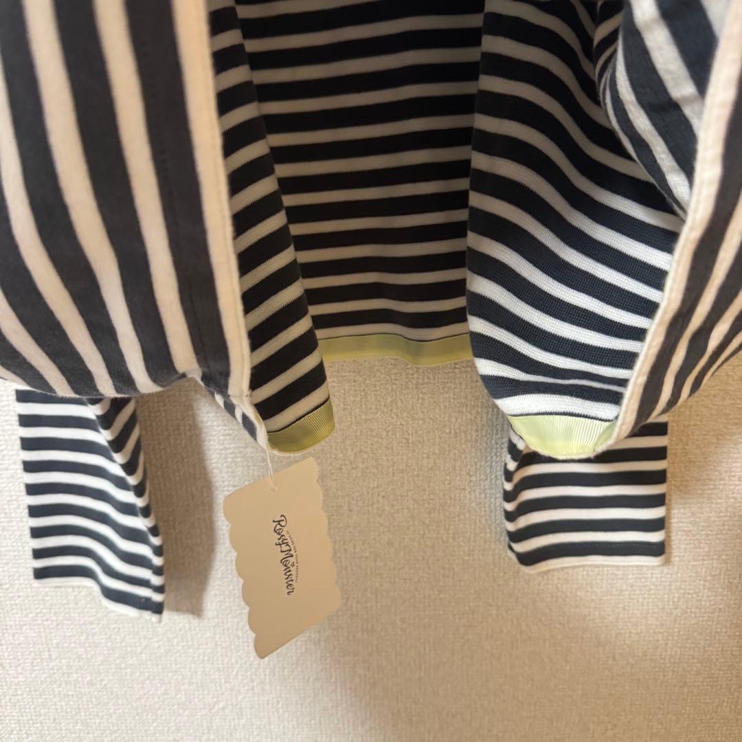 【新品】ロージーモンスター　ショルダーリボンエンブロイダリーロゴボーダーニット