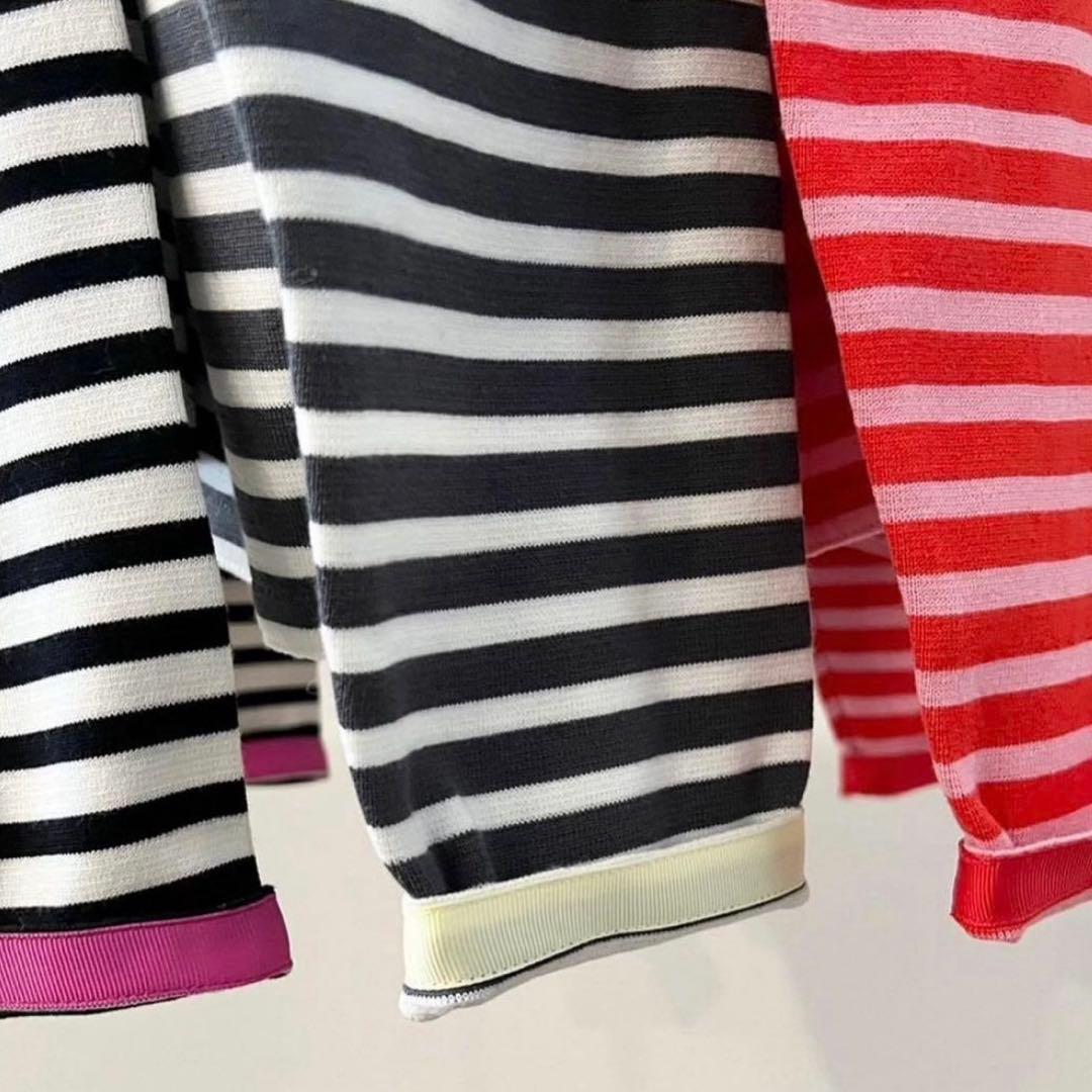 【新品】ロージーモンスター　ショルダーリボンエンブロイダリーロゴボーダーニット