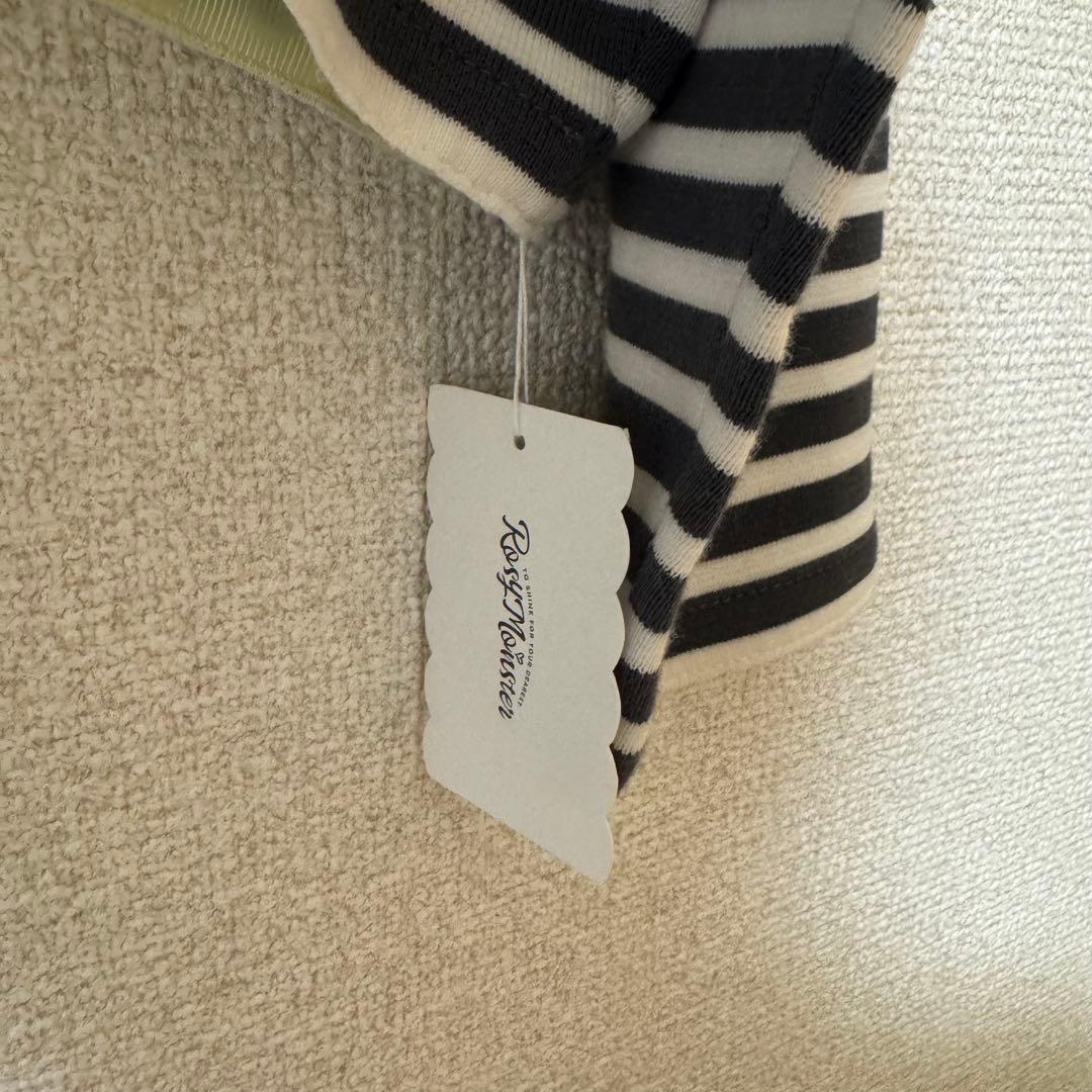 【新品】ロージーモンスター　ショルダーリボンエンブロイダリーロゴボーダーニット