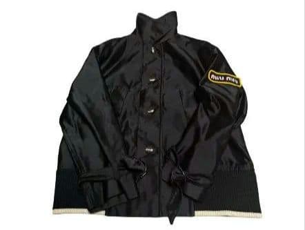 miu miu 17AW ワッペンロゴ ボンバージャケット