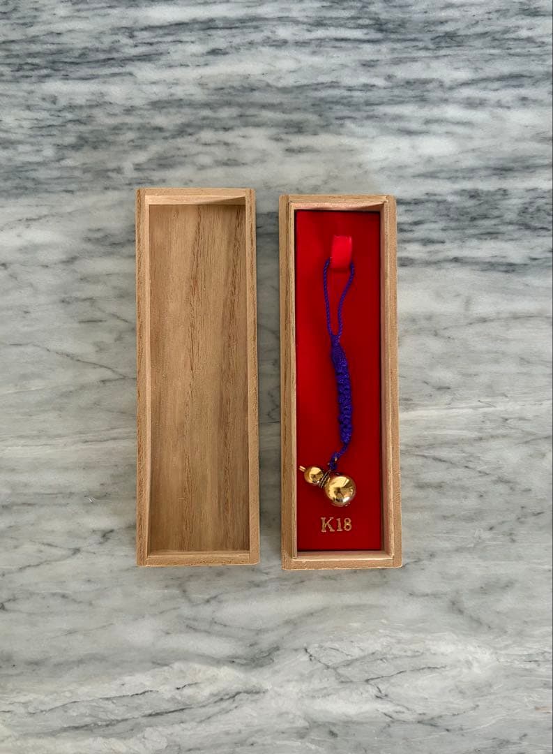 ひょうたん　ヒサゴ　K18　鈴　根付　ストラップ