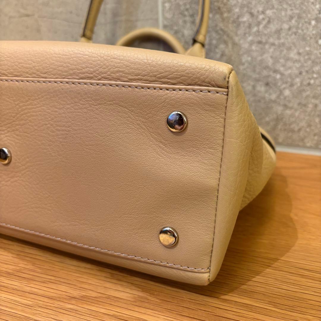 【美品】土屋鞄　クラルテ　ハンディカフェトート　ベージュ