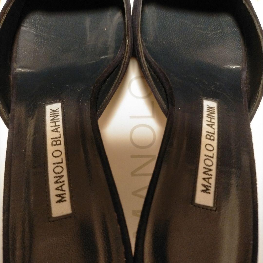 限定お値下げ中！　Manolo Blahnik メイセール ネイビー スエード