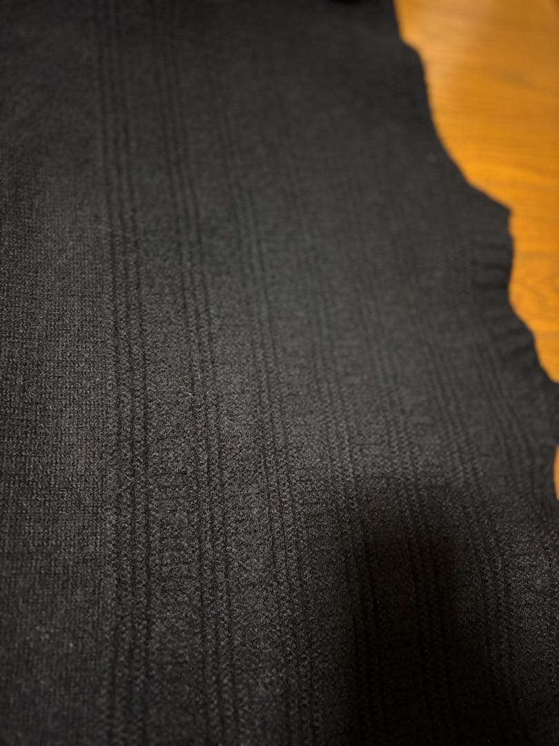 ガンジーウーレンズ 厚手ウールセーター サイズ40 黒 ブラック イングランド製