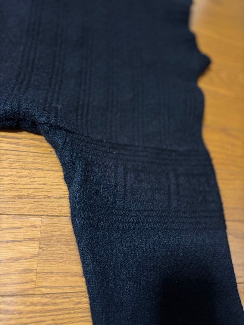 ガンジーウーレンズ 厚手ウールセーター サイズ40 黒 ブラック イングランド製