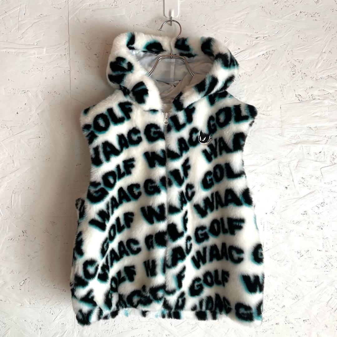 ゴルフウェア【WAAC】エコファーロゴフーディーベスト　ファーベスト　2