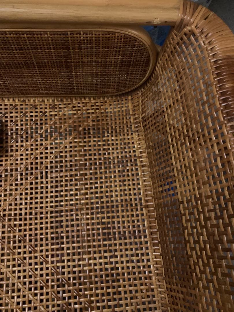 ベビーベッド籐ラタンゆりかご送料込ベビーベットクーファン