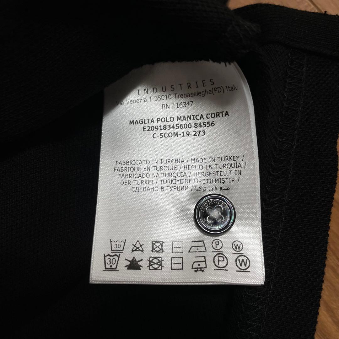 新品タグ付き　MONCLER ポロシャツ　ブラック　XL モンクレール