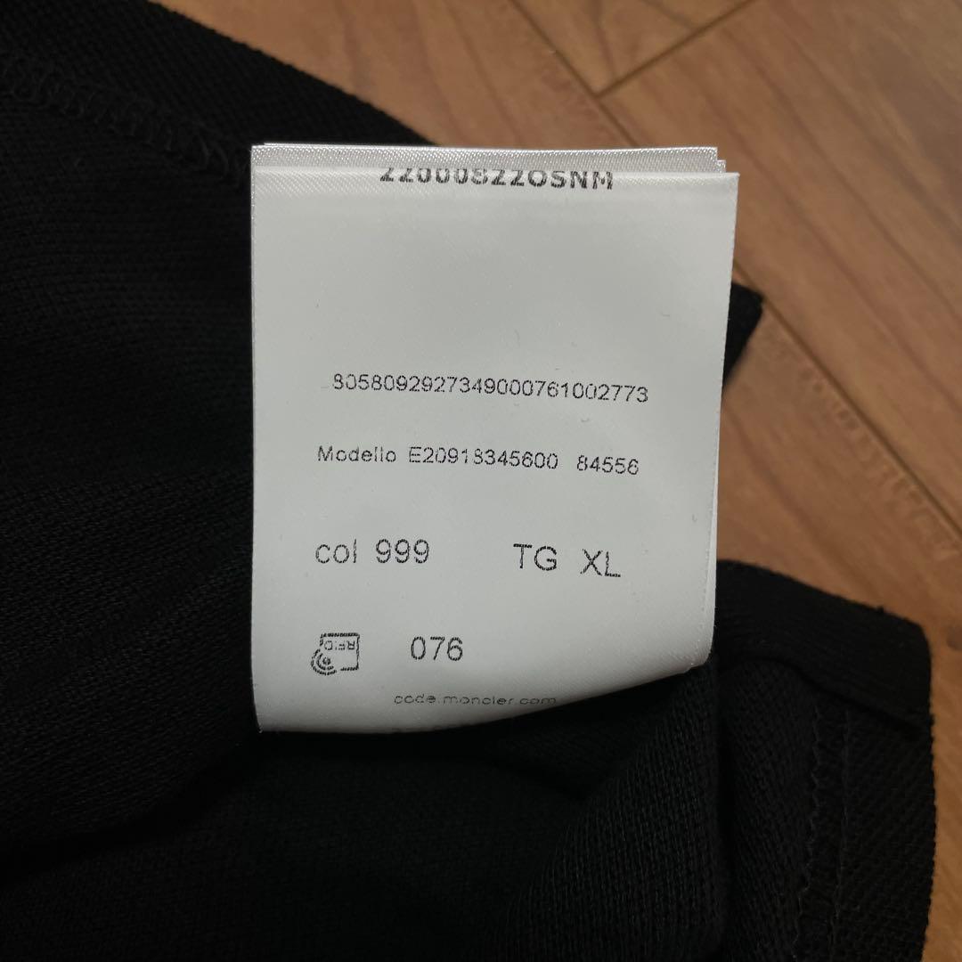 新品タグ付き　MONCLER ポロシャツ　ブラック　XL モンクレール