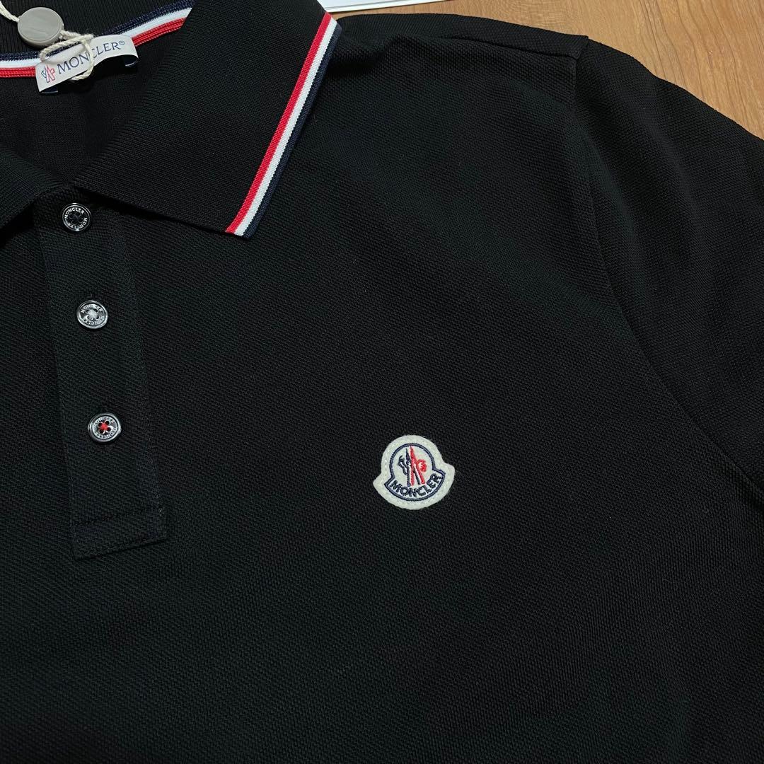 新品タグ付き　MONCLER ポロシャツ　ブラック　XL モンクレール