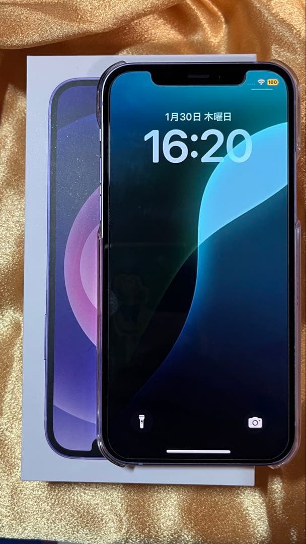 iPhone12 128GB本体 超美品 パープル バッテリー84%