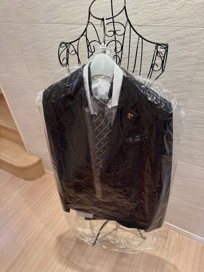 CHOPIN チェックベストスーツセット（ブラック）　男の子　卒業式　ショパン