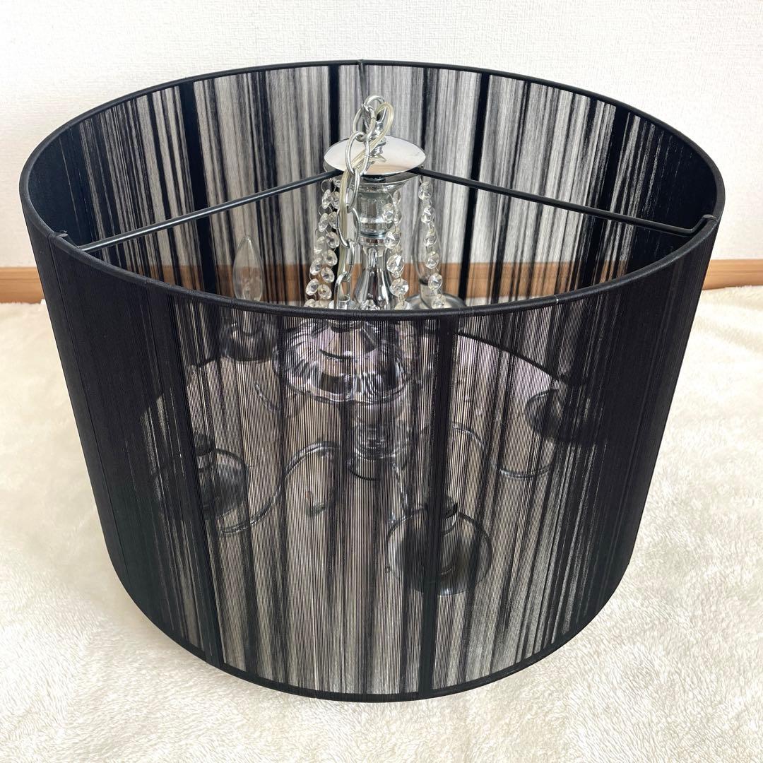 ブラックシェードシャンデリア　 5灯