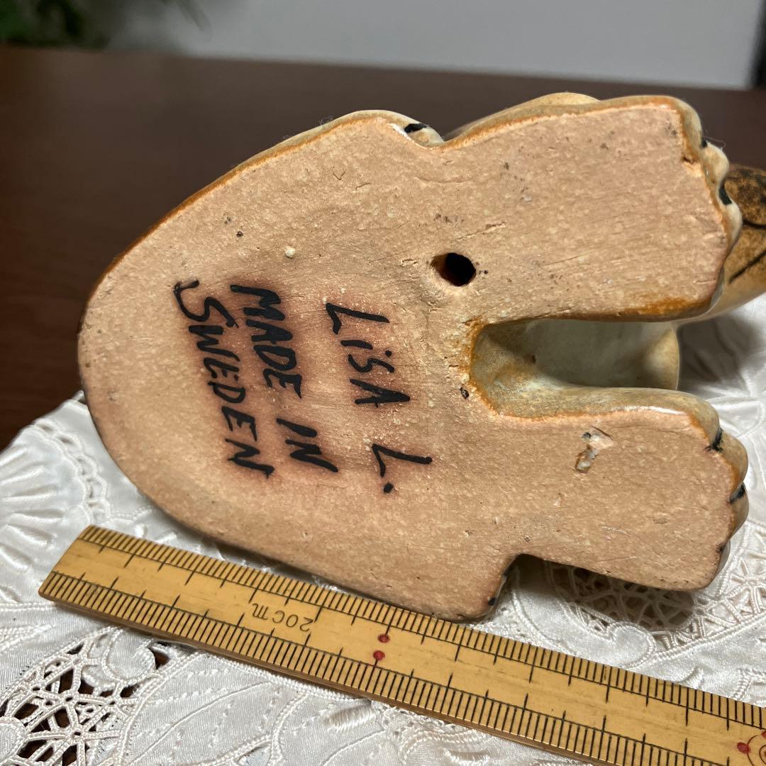 リサラーソン Lisa Larson バセットハウンド 犬 置物