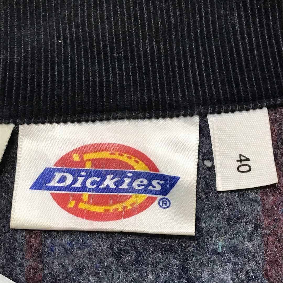 80s ディッキーズ　ビンテージデニムカバーオール　ワッペンロゴ　USA製　40
