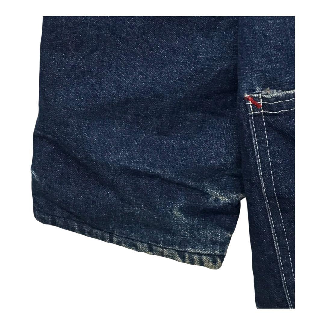 80s ディッキーズ　ビンテージデニムカバーオール　ワッペンロゴ　USA製　40