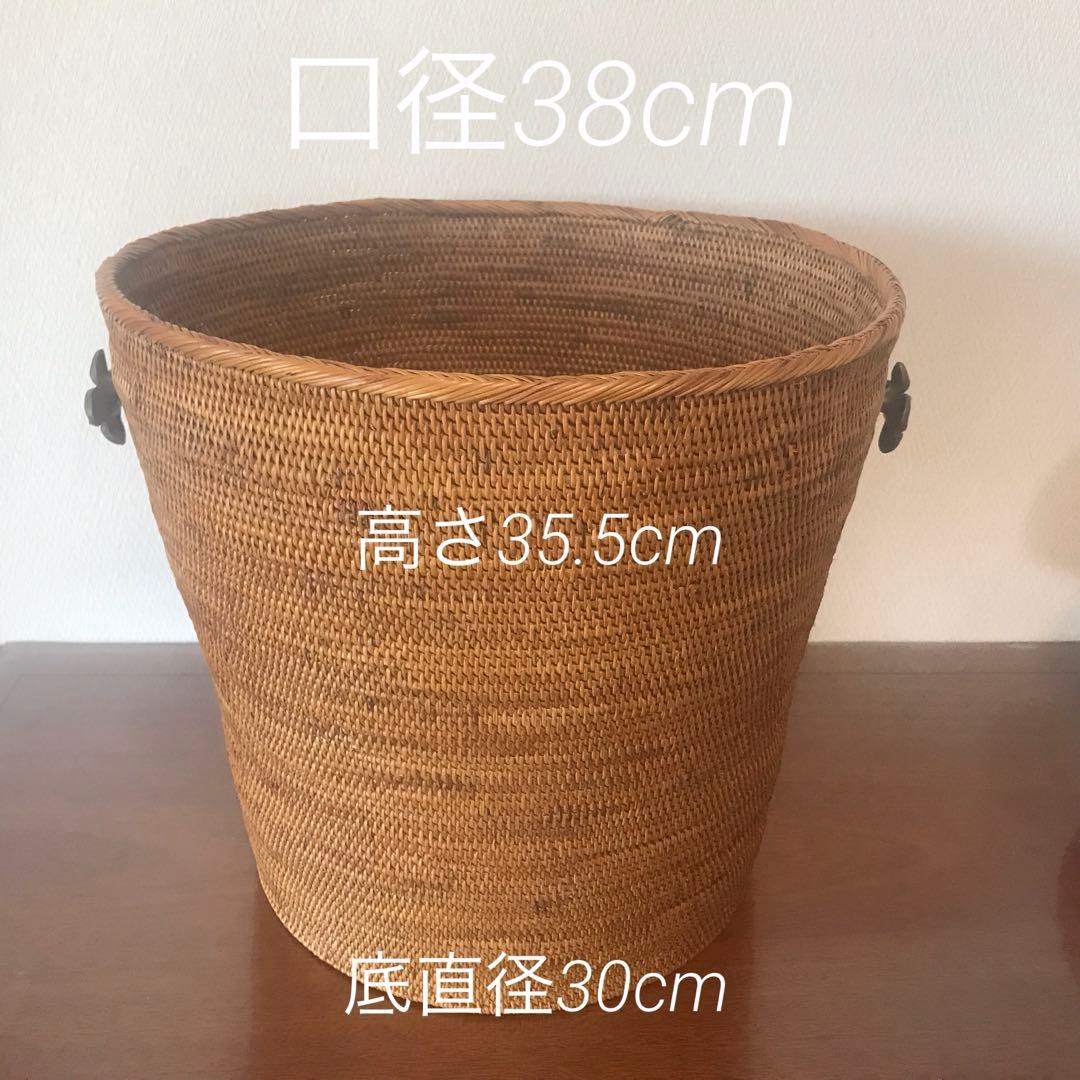 新品！アタ口径38cm 植木鉢カバー　マガジンラック　おもちゃ入れ　真鍮取手付