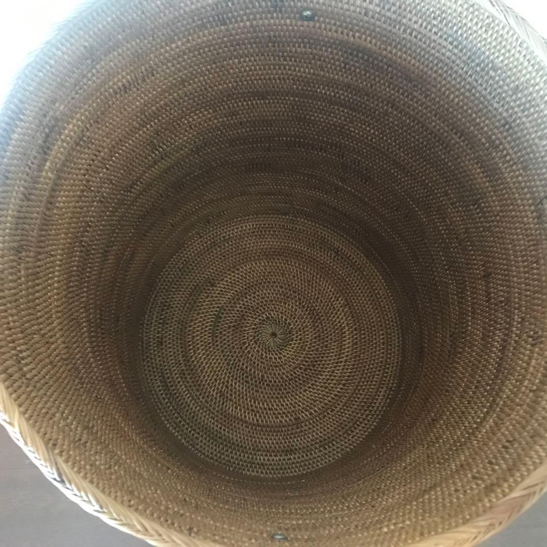 新品！アタ口径38cm 植木鉢カバー　マガジンラック　おもちゃ入れ　真鍮取手付