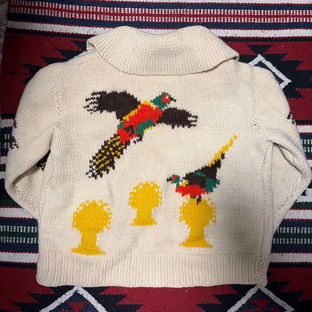 ロ*イ様 60s カウチンニットセーター　lightning zip