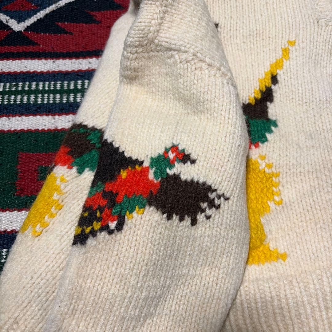 ロ*イ様 60s カウチンニットセーター　lightning zip