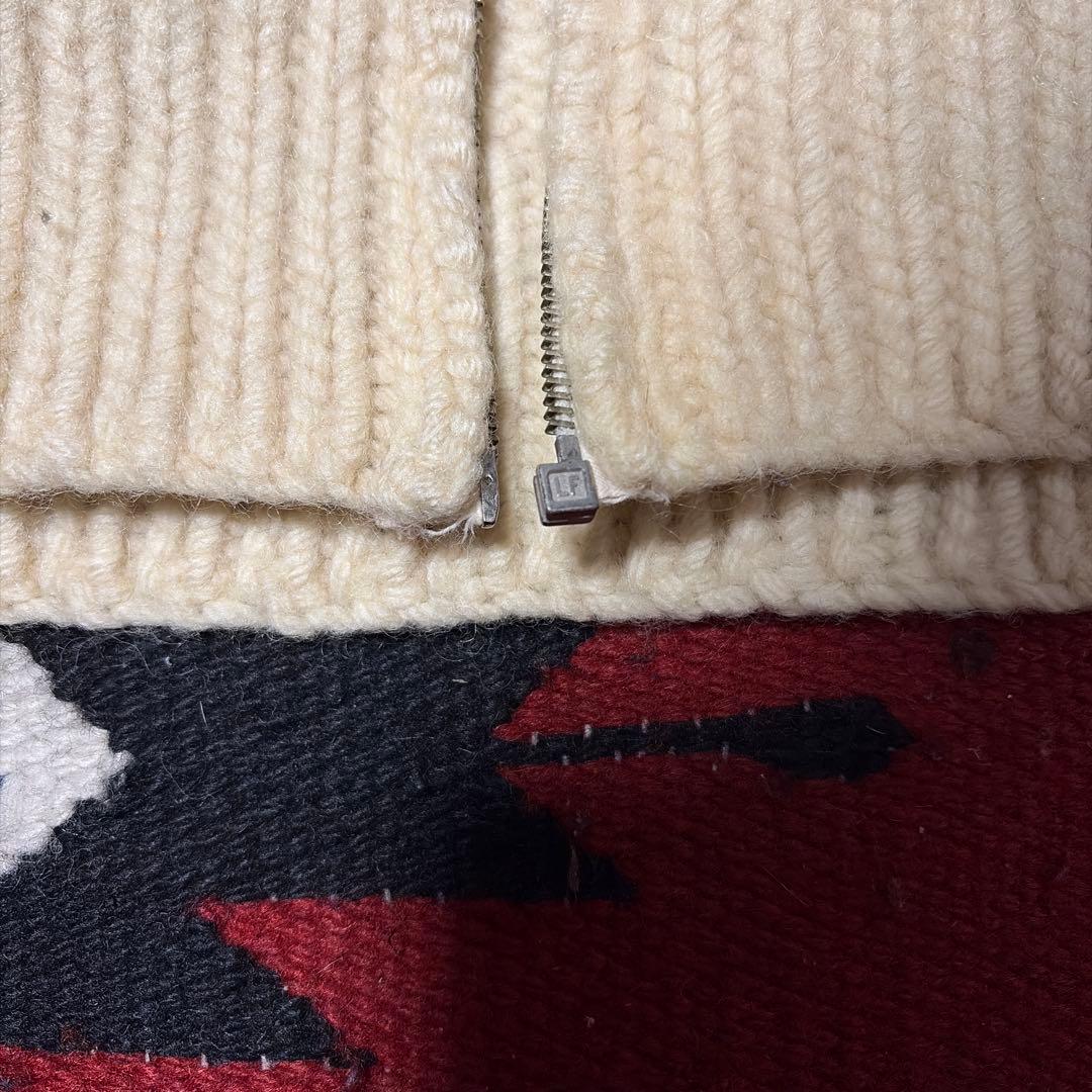 ロ*イ様 60s カウチンニットセーター　lightning zip