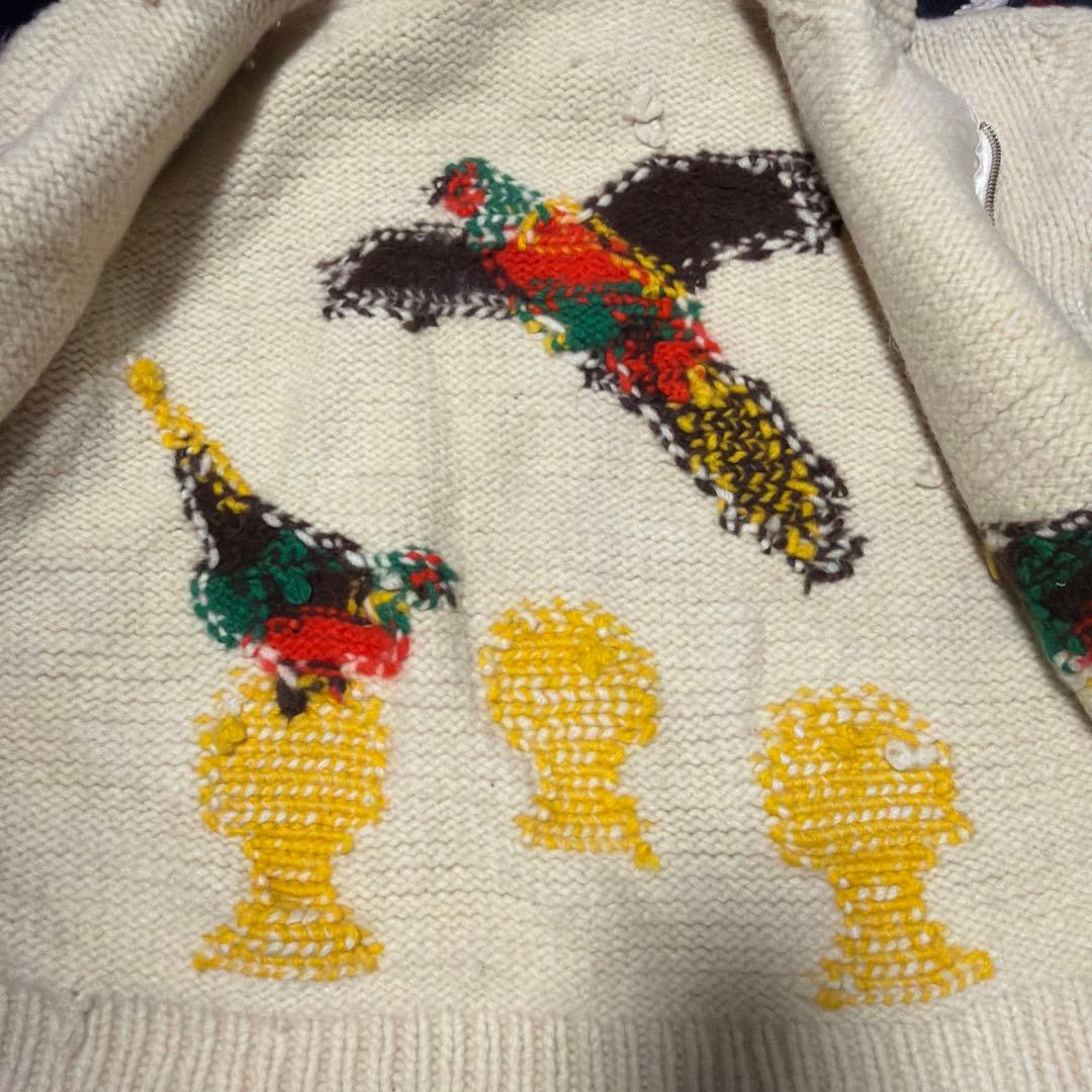 ロ*イ様 60s カウチンニットセーター　lightning zip