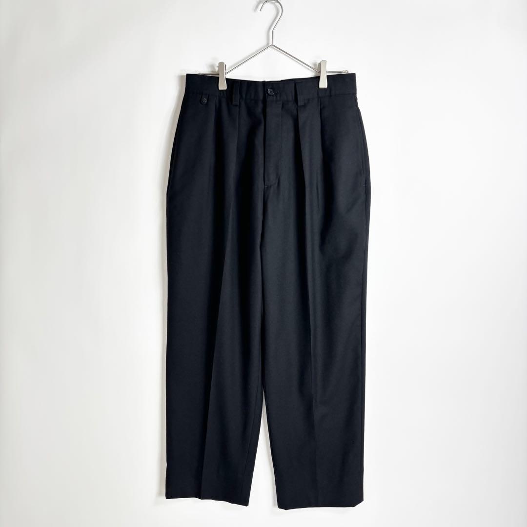 【極美品】BERNARD ZINS ウールフランネル 2タック ワイドスラックス