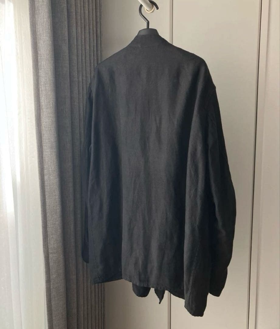 COMOLI コモリ　リネン起毛スタンドカラージャケット　ブラック2