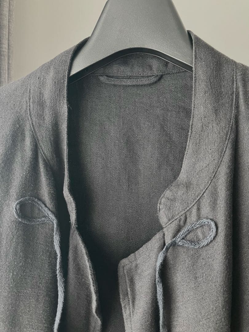 COMOLI コモリ　リネン起毛スタンドカラージャケット　ブラック2