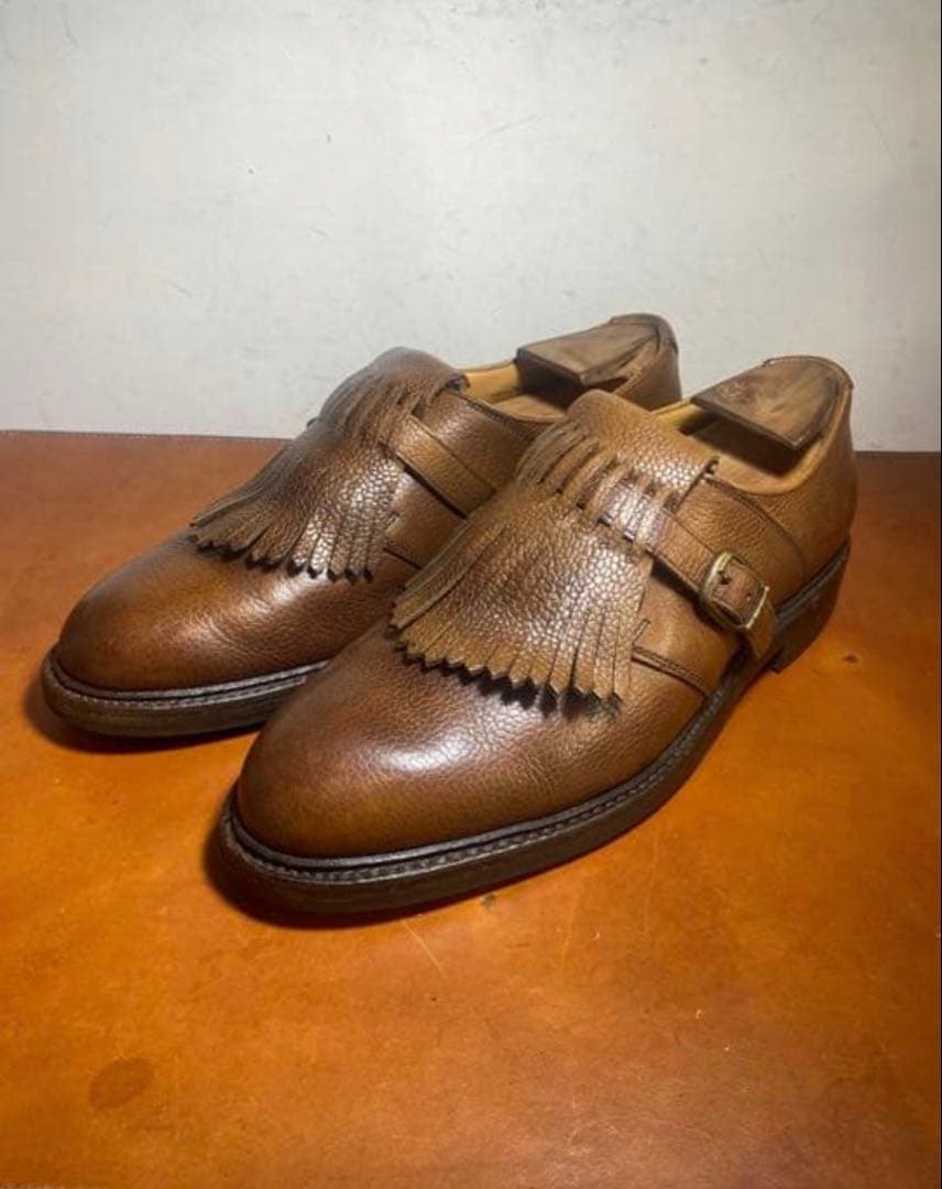 希少　Ralph Lauren キルトタッセルストラップシューズ　イングランド製