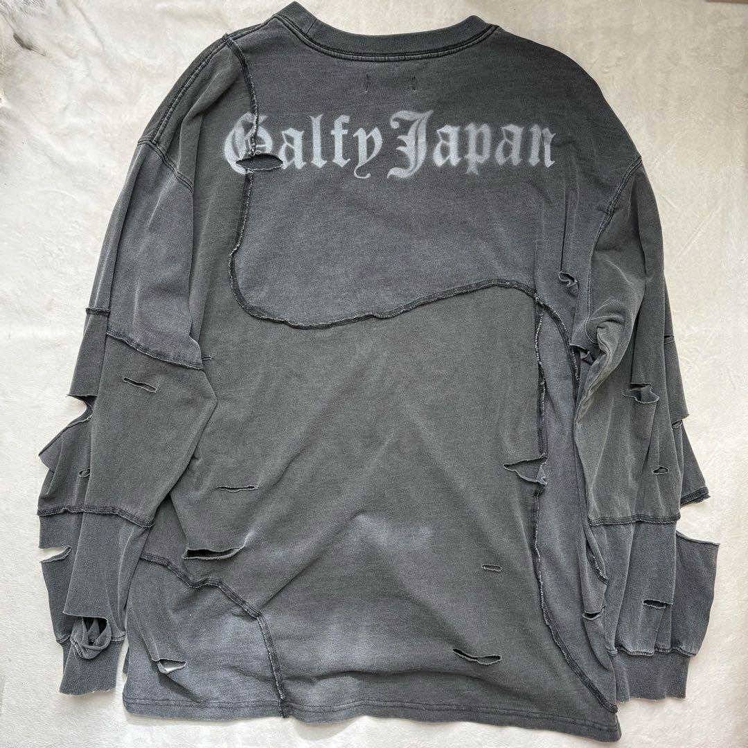 地雷 サブカル ガルフィー GALFY ロンT 長袖 ツギハギ ゾンビ グレー