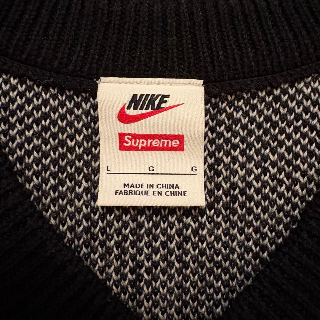 Supreme Nike Sweater Vest Lサイズ Black ベスト
