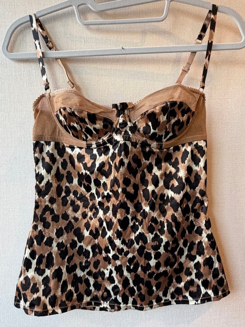 Dolce & Gabbana ヒョウ柄サテンビスチェ M相当