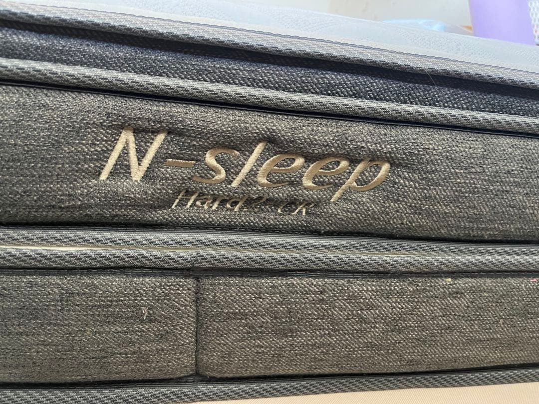 【美品】ニトリ ダブルベッドフレームアザン3 ダークブラウン　マットレス付き