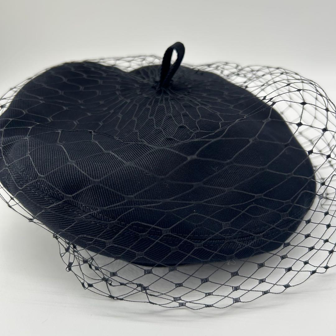 Dior ディオール チュール ベレー帽 ハット ブラック 黒 レディース 58