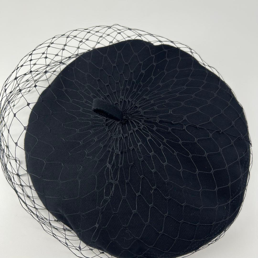 Dior ディオール チュール ベレー帽 ハット ブラック 黒 レディース 58