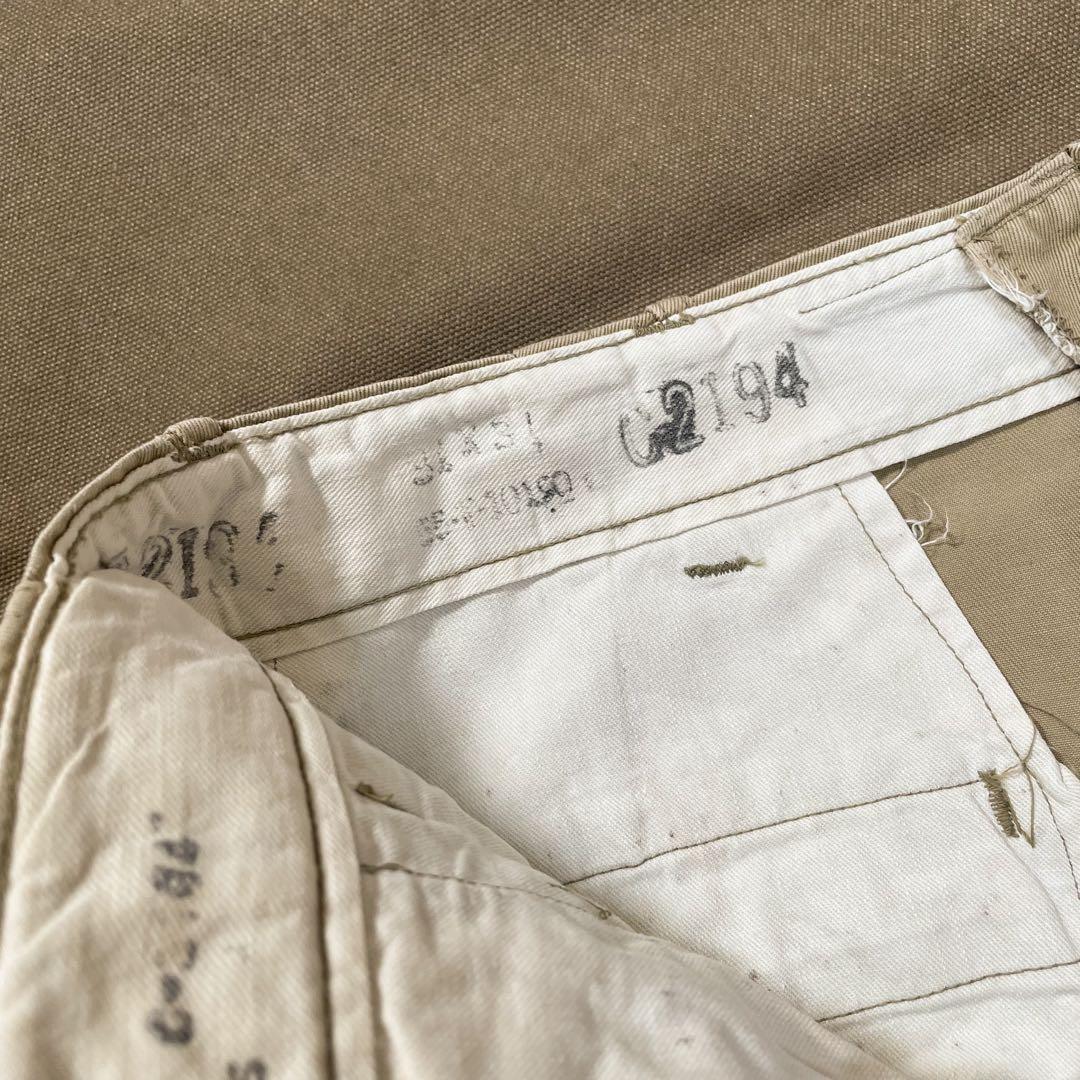 40s ARMY 45カーキ ミリタリー チノパン ビンテージ usa old
