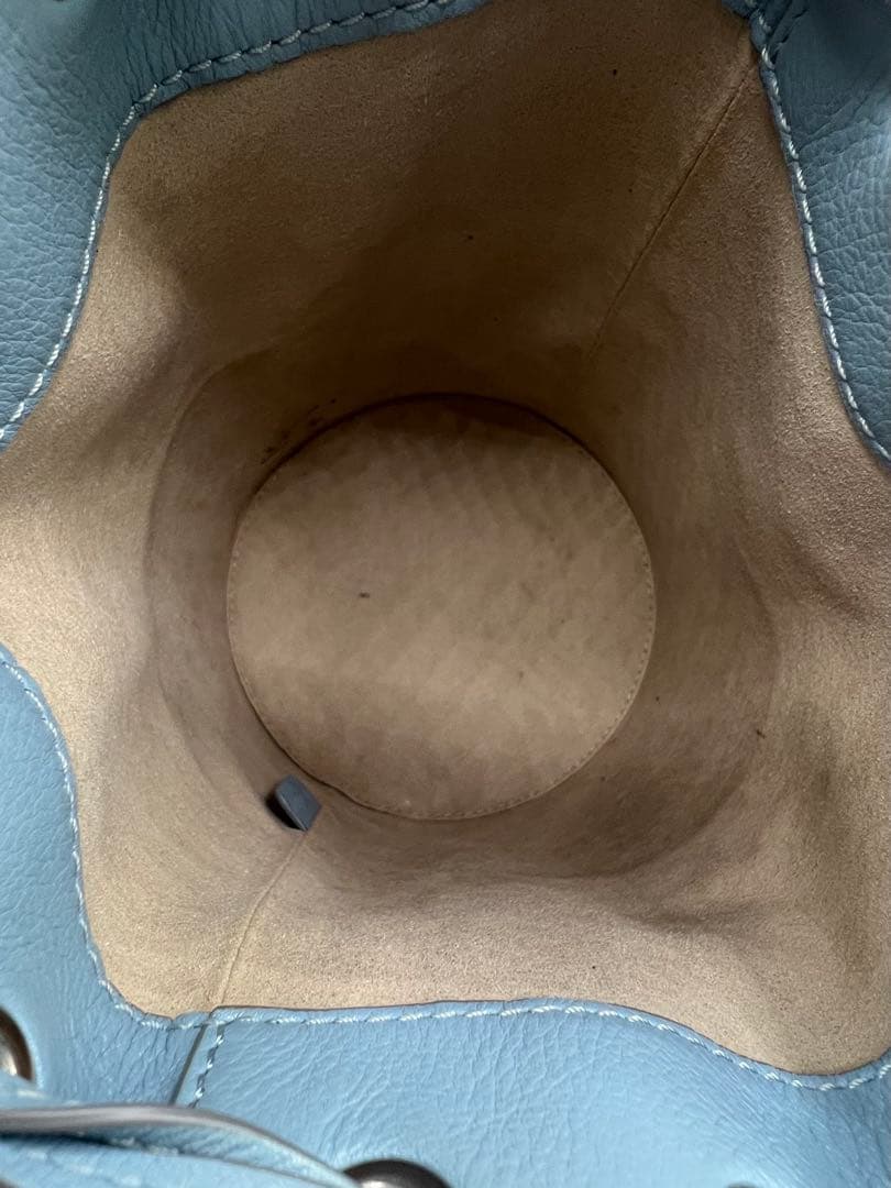 【J&Mデヴィッドソン2WAYバッグ】ショルダーブルー青水色フリンジチェーン