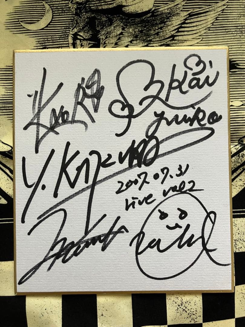 梶浦由記　ミニサイン色紙　激レア