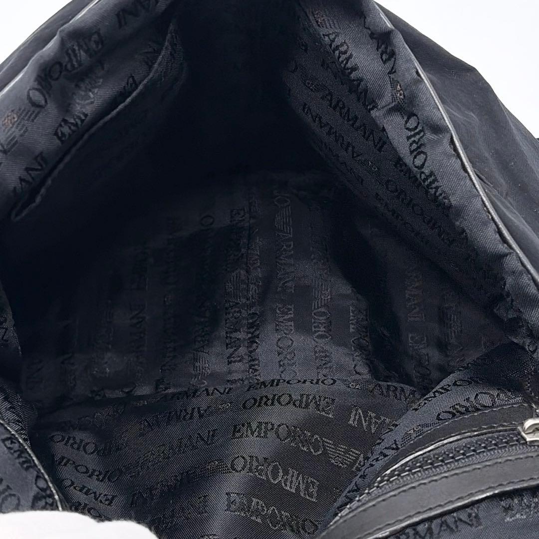 アルマーニ ショルダーバッグ メッセンジャーバッグ レザー ブラック