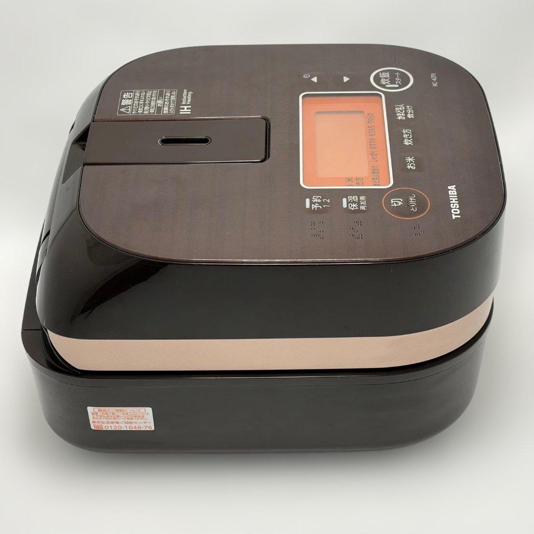 美品✨TOSHIBA RC-4ZPJ 高級 IH炊飯ジャー 備長炭 かまど本羽釜