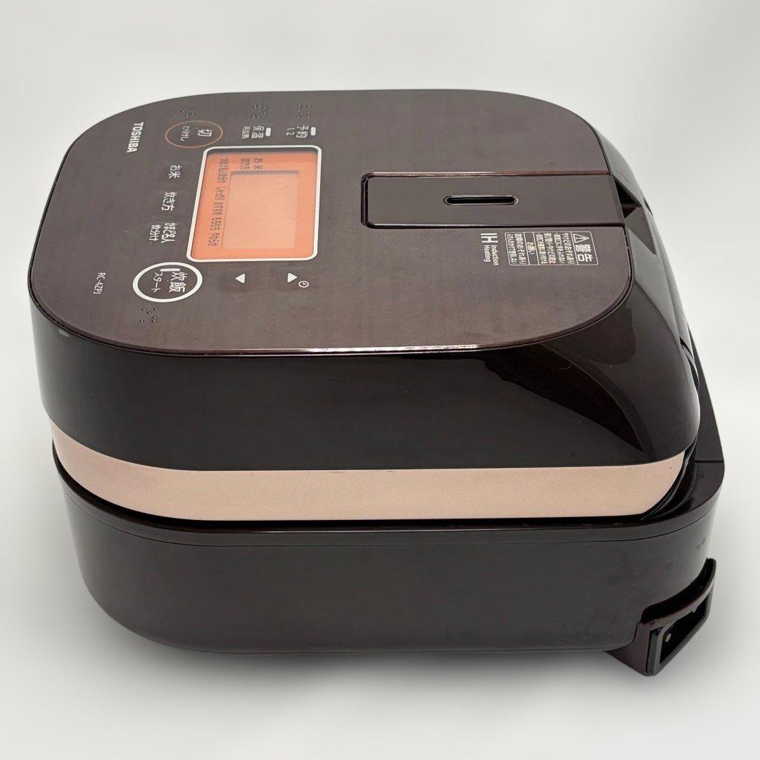 美品✨TOSHIBA RC-4ZPJ 高級 IH炊飯ジャー 備長炭 かまど本羽釜