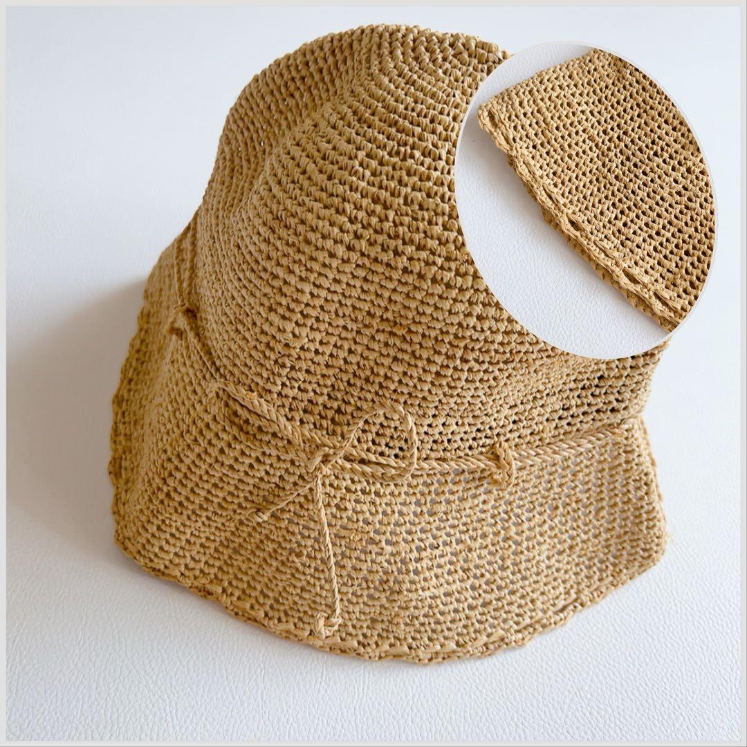 ヘレンカミンスキー　レースラフィアハット　希少デザイン　麦わら帽子　折りたたみ