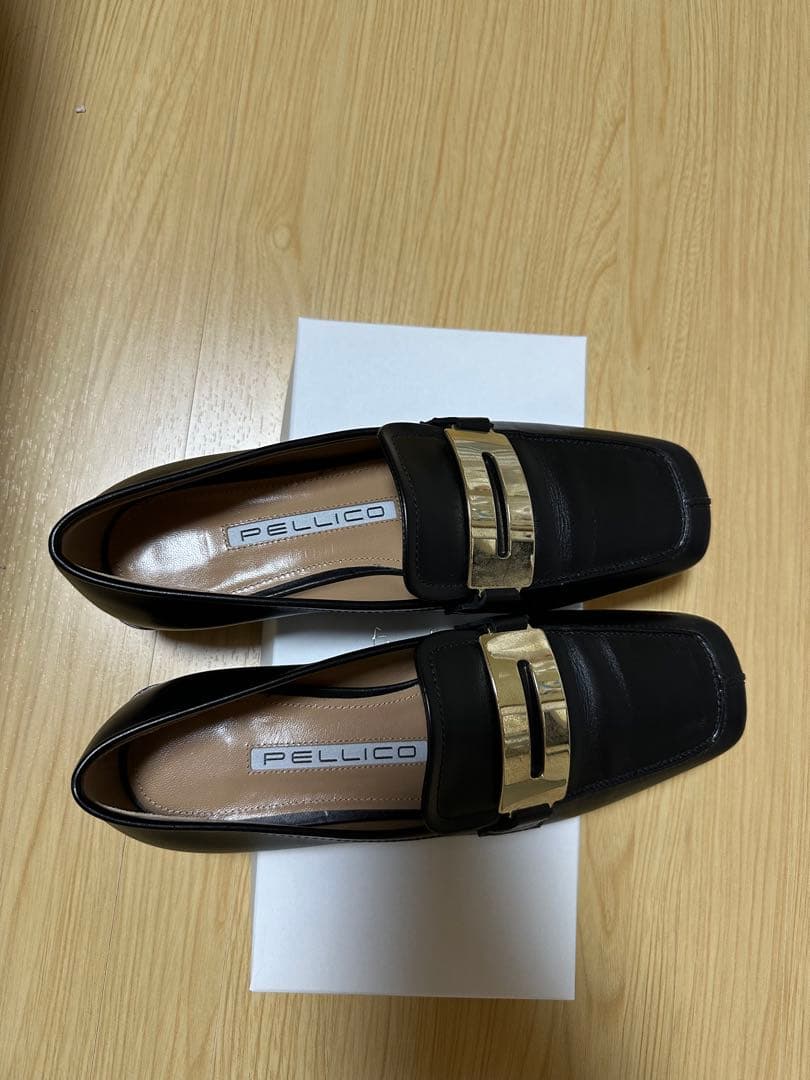 PELLICO ブラック ローファー 37