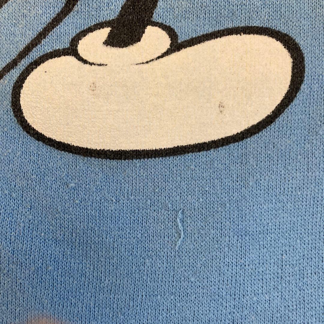 アメリカ古着　ビンテージ　ミッキーマウス 水色トレーナー