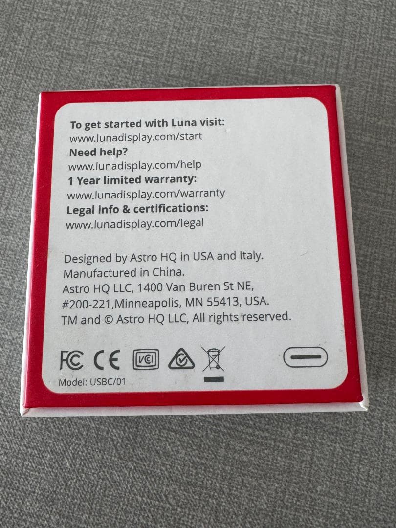 PCケーブル・コネクタ Luna display usb-c