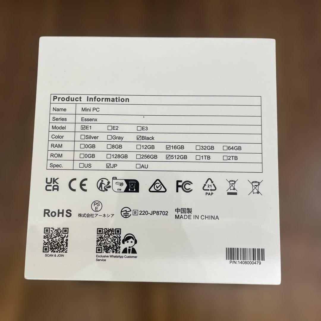 10067 NiPoGi ミニPC E1 16GB 512GB