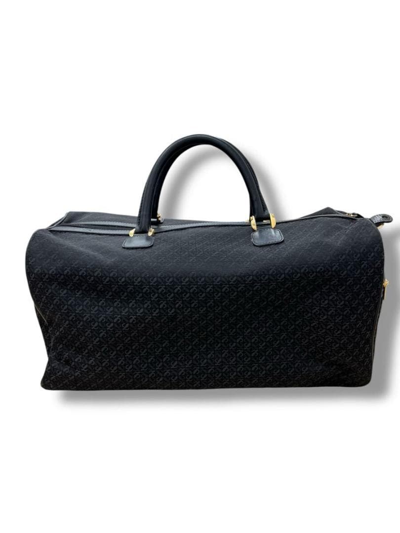 ☆LOEWE ロエベ ボストンバッグ ブラック キャンバス アナグラム