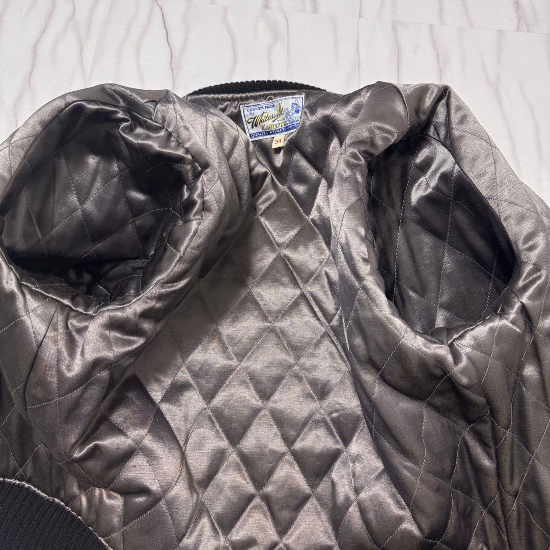極美品✨ホワイトビル×Letterman クランクバスターズ レザースタジャンS