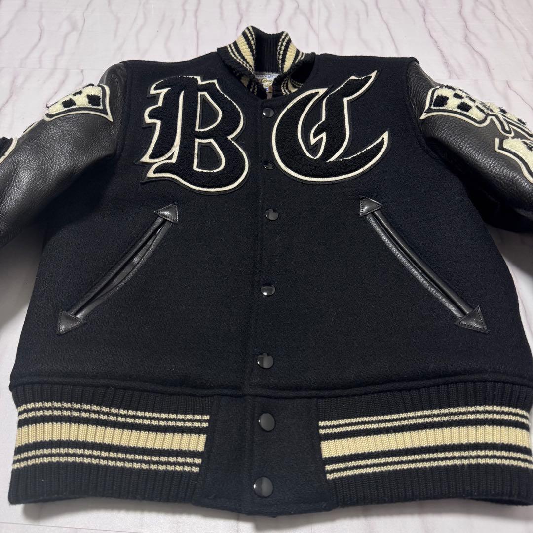 極美品✨ホワイトビル×Letterman クランクバスターズ レザースタジャンS